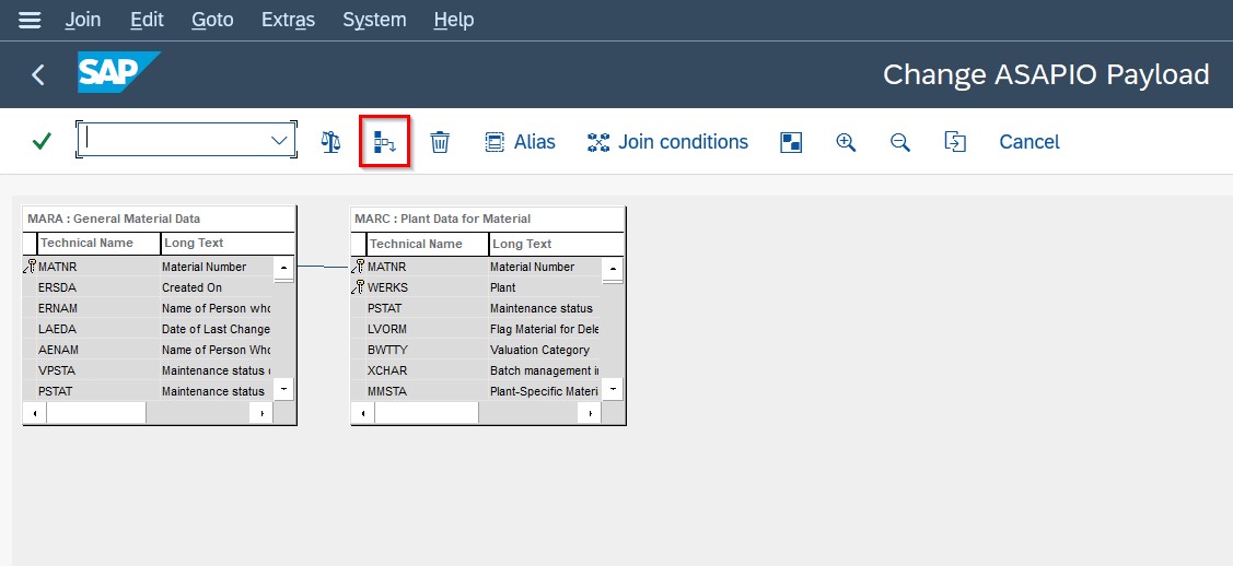 Join Builder — adding a table