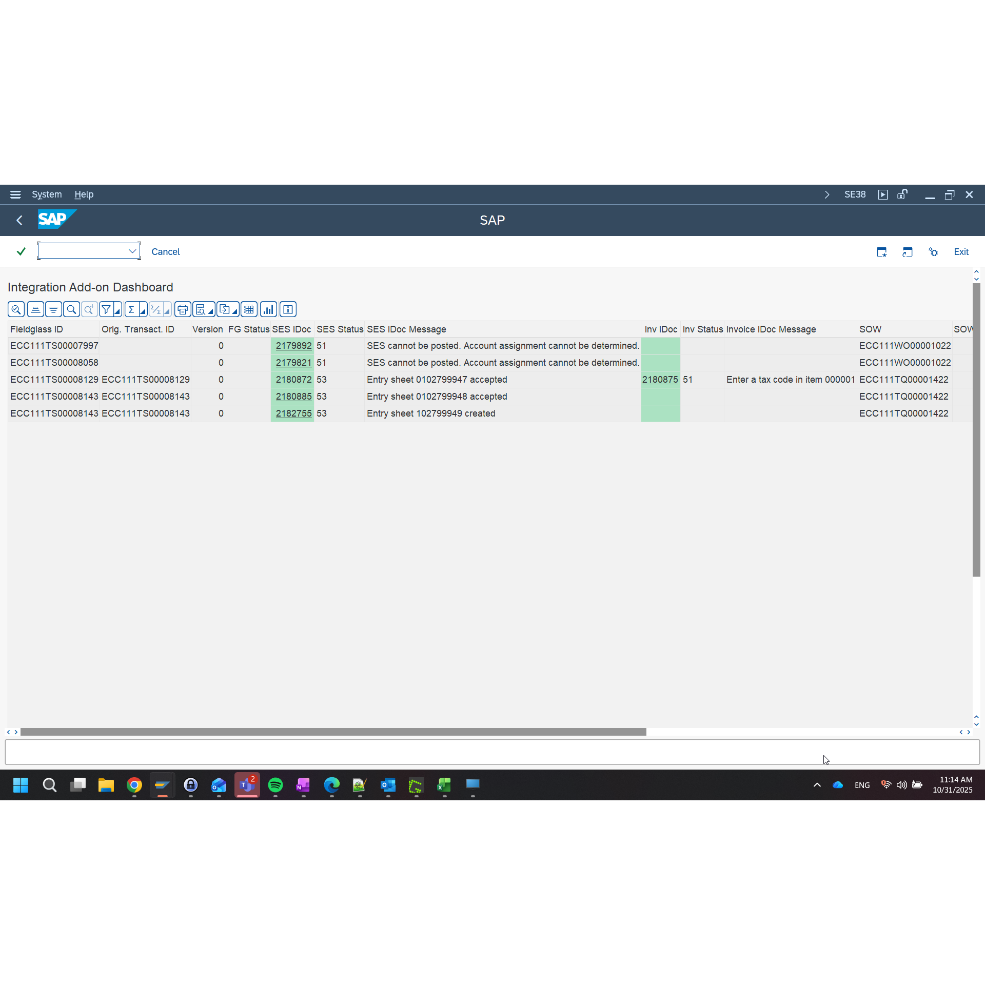 SAP Fieldglass Integration Add-on SP12 – October 2025 Release