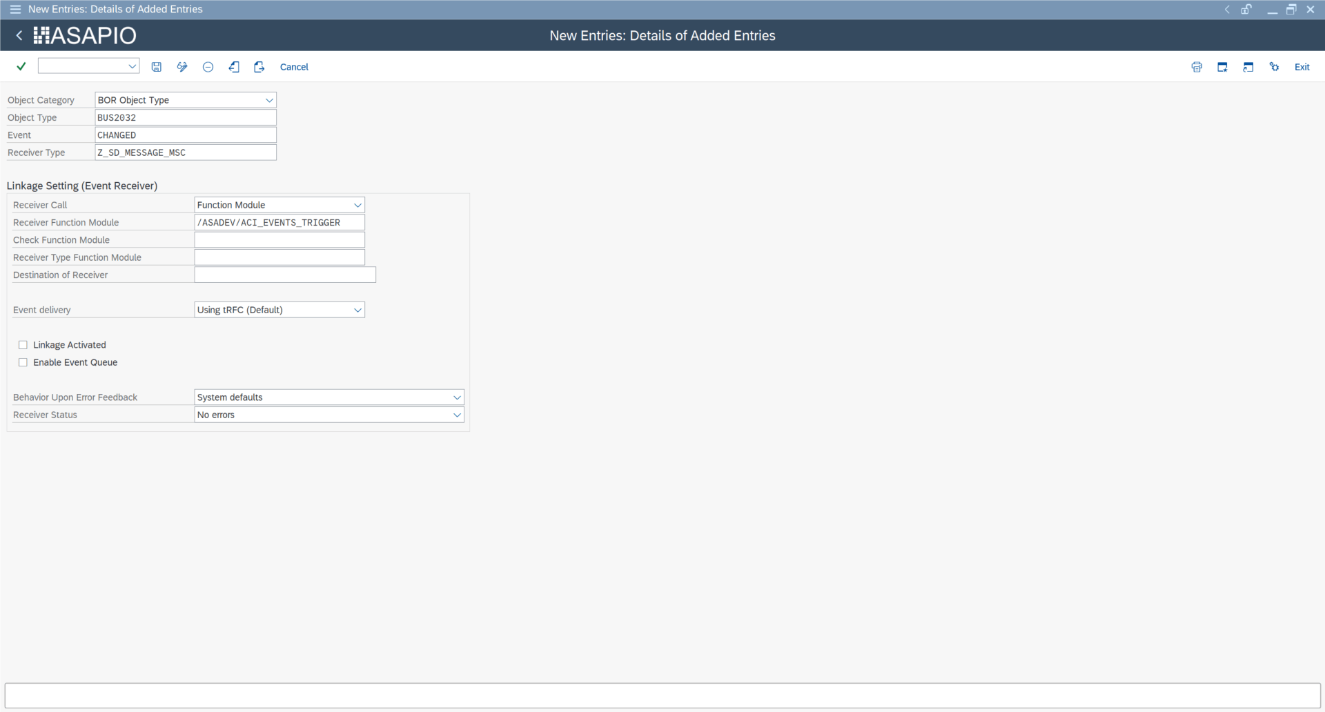 AWS header attributes on outbound object