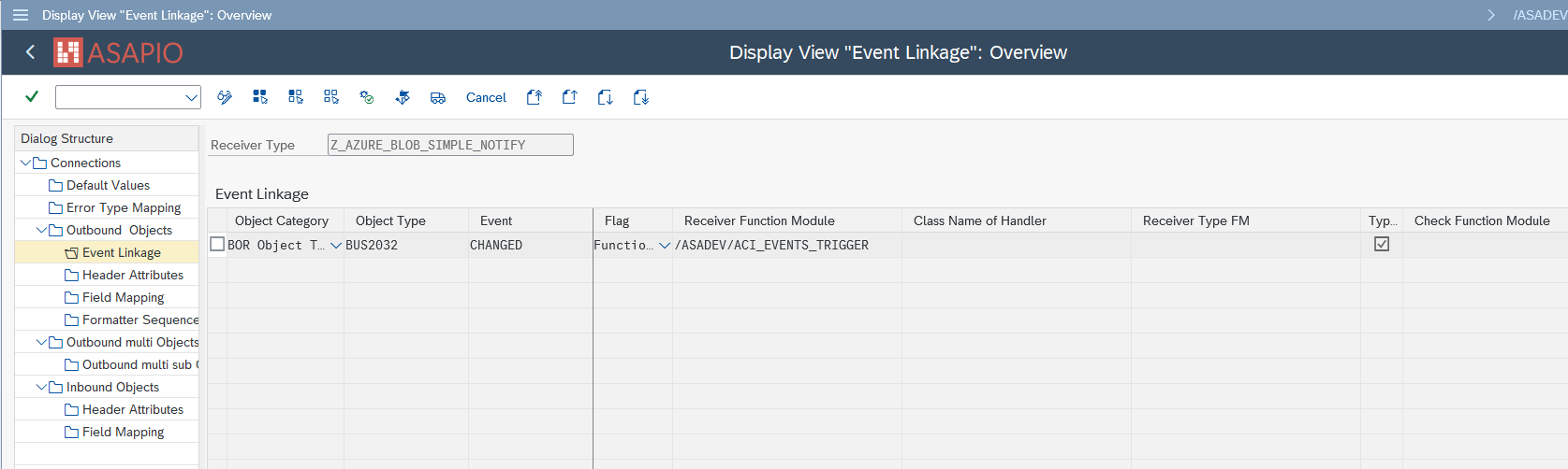 SWE2 event linkage for Azure