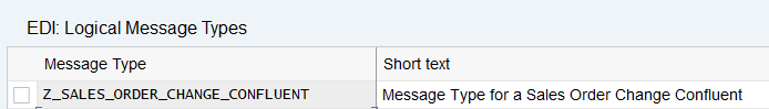 WE81 message type maintenance