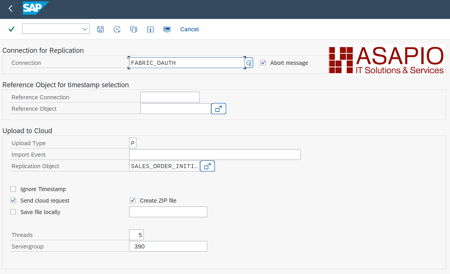 Fabric notebook processing SAP data