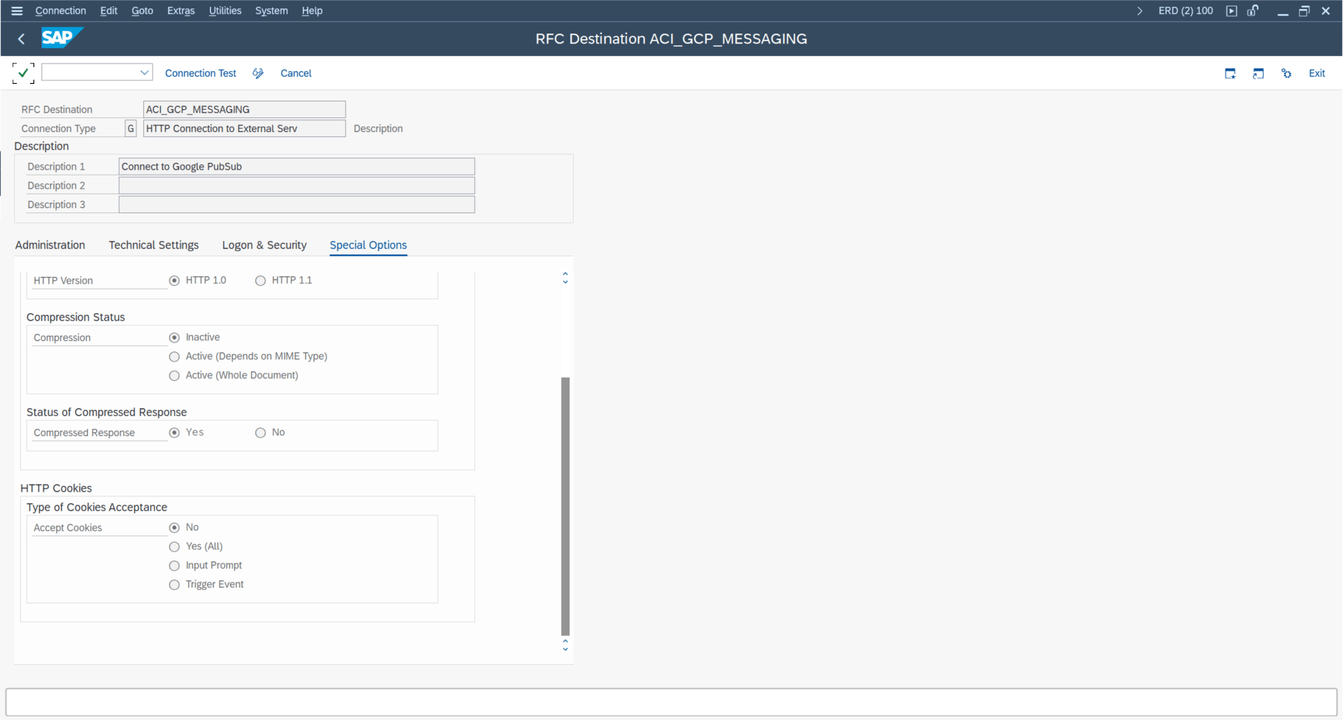 Google Pub/Sub cloud adapter configuration