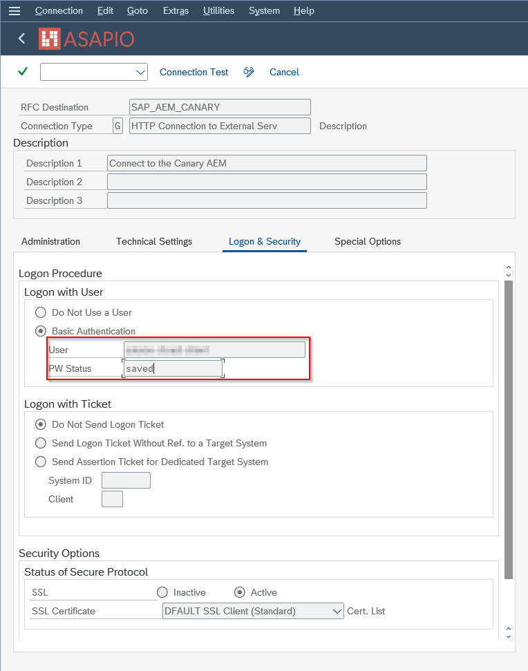 RFC security settings for AEM broker