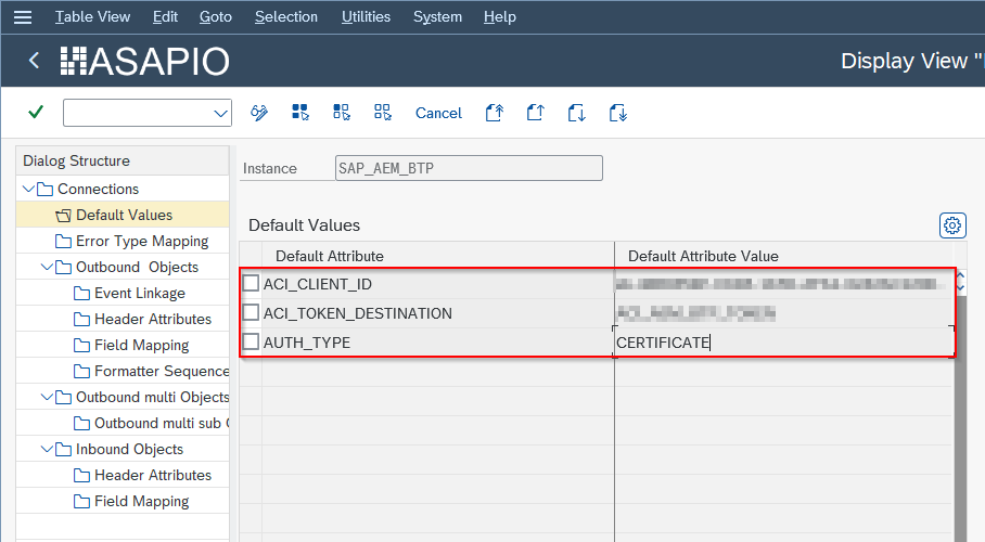 Validation instance default values