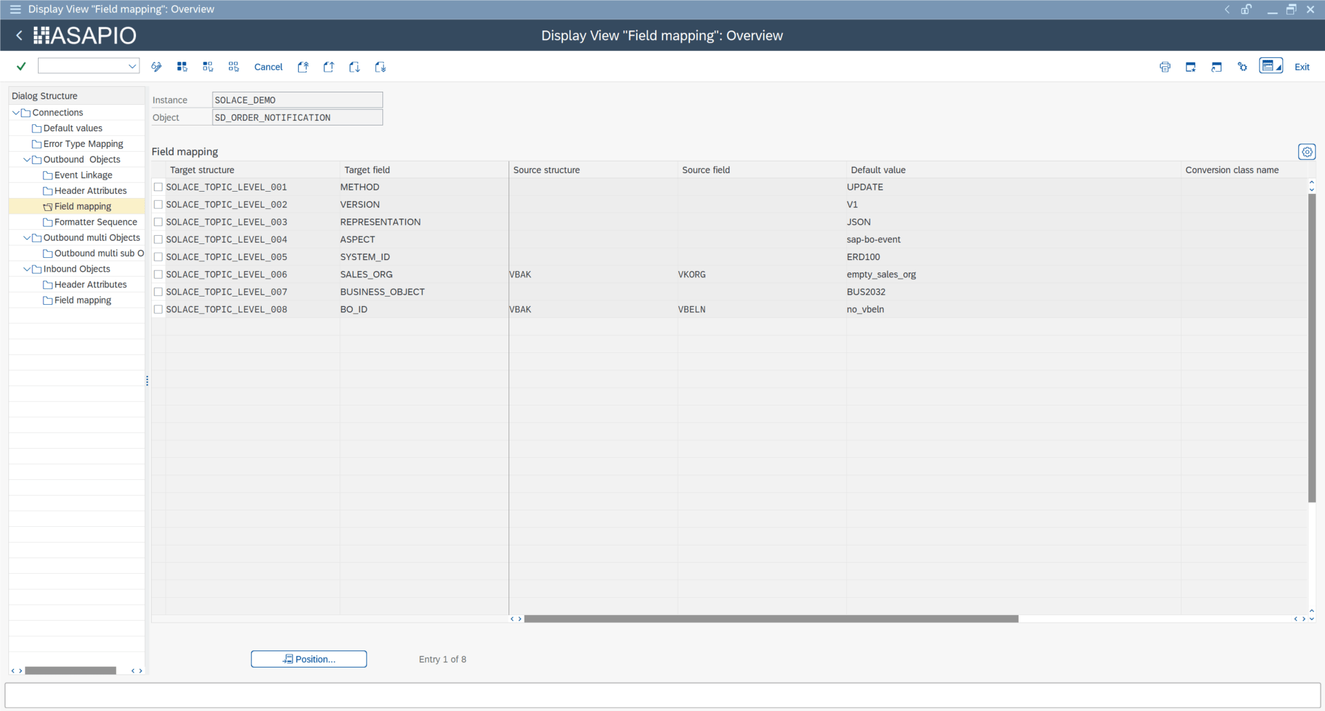 Dynamic topic field mapping