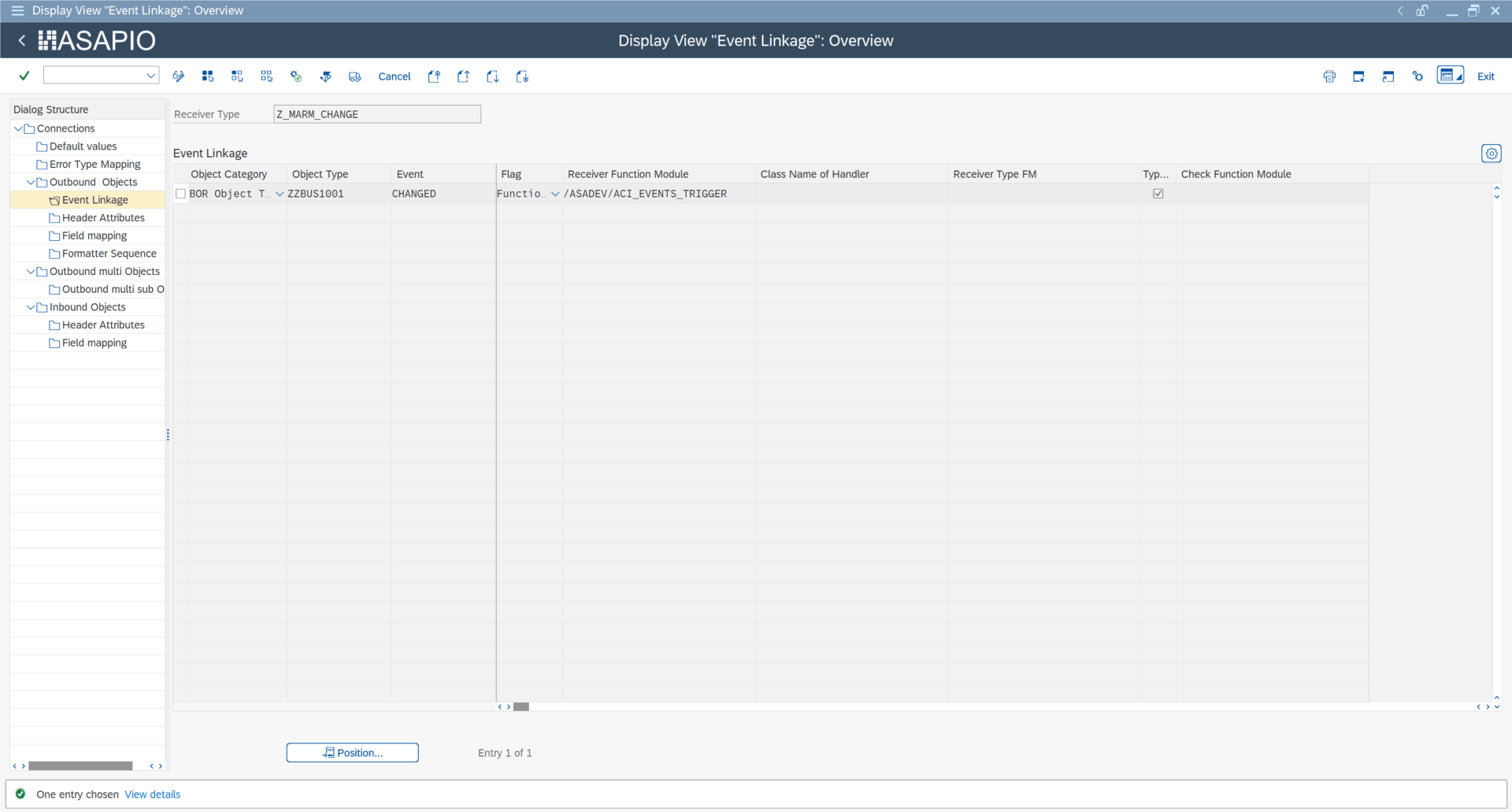 SWE2 event linkage for Message Builder