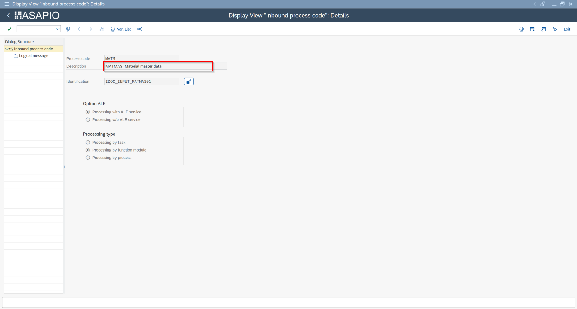 WE42 creating an inbound process code for the custom message type