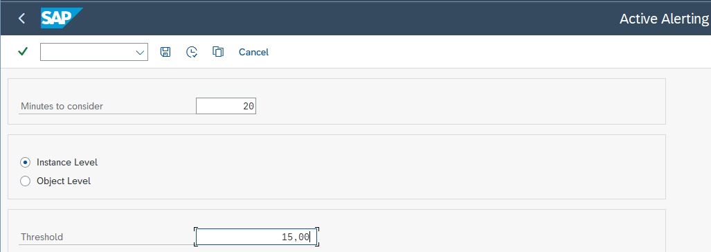 Save as Variant dialog for the Active Alerting report