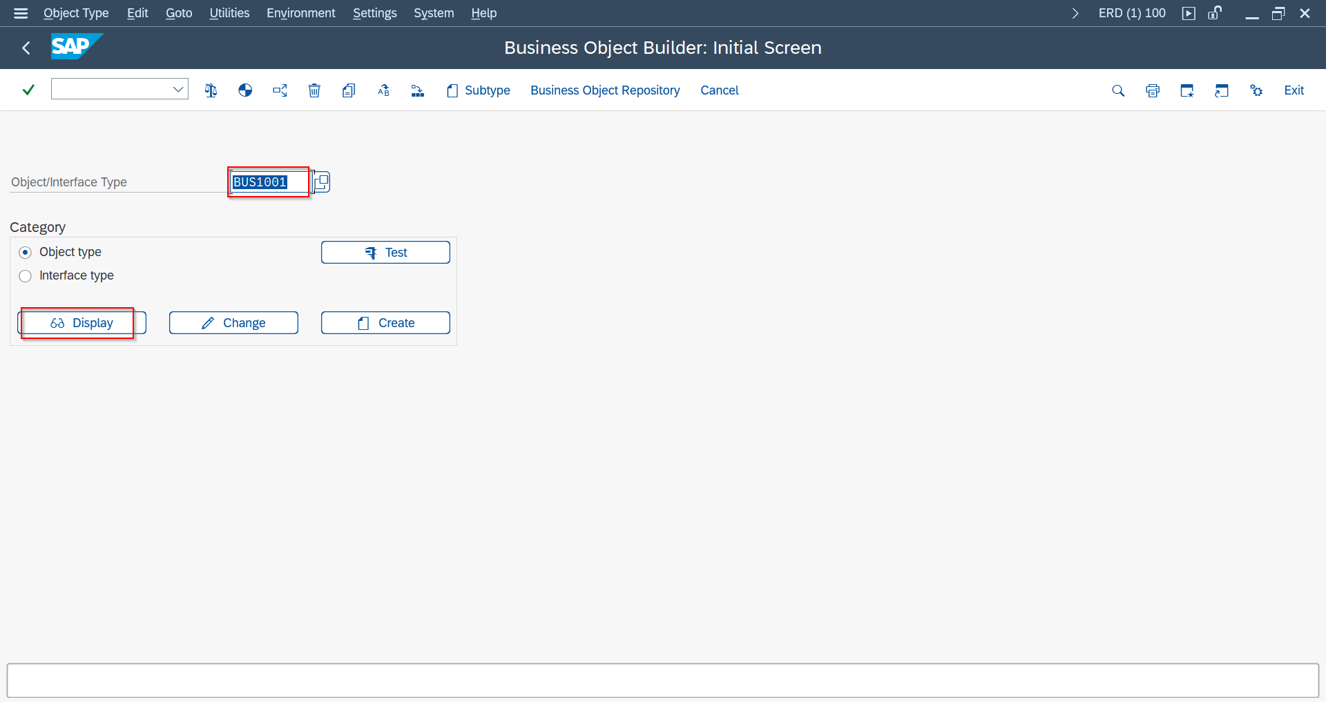 SWO1 locating the Business Object and its BOR attribute