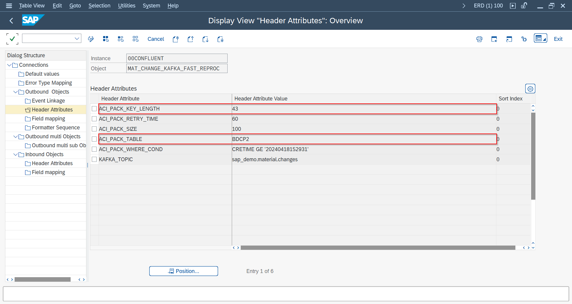 Header Attributes ACI_PACK_TABLE BDCP2 ACI_PACK_KEY_LENGTH 43 for reprocessing