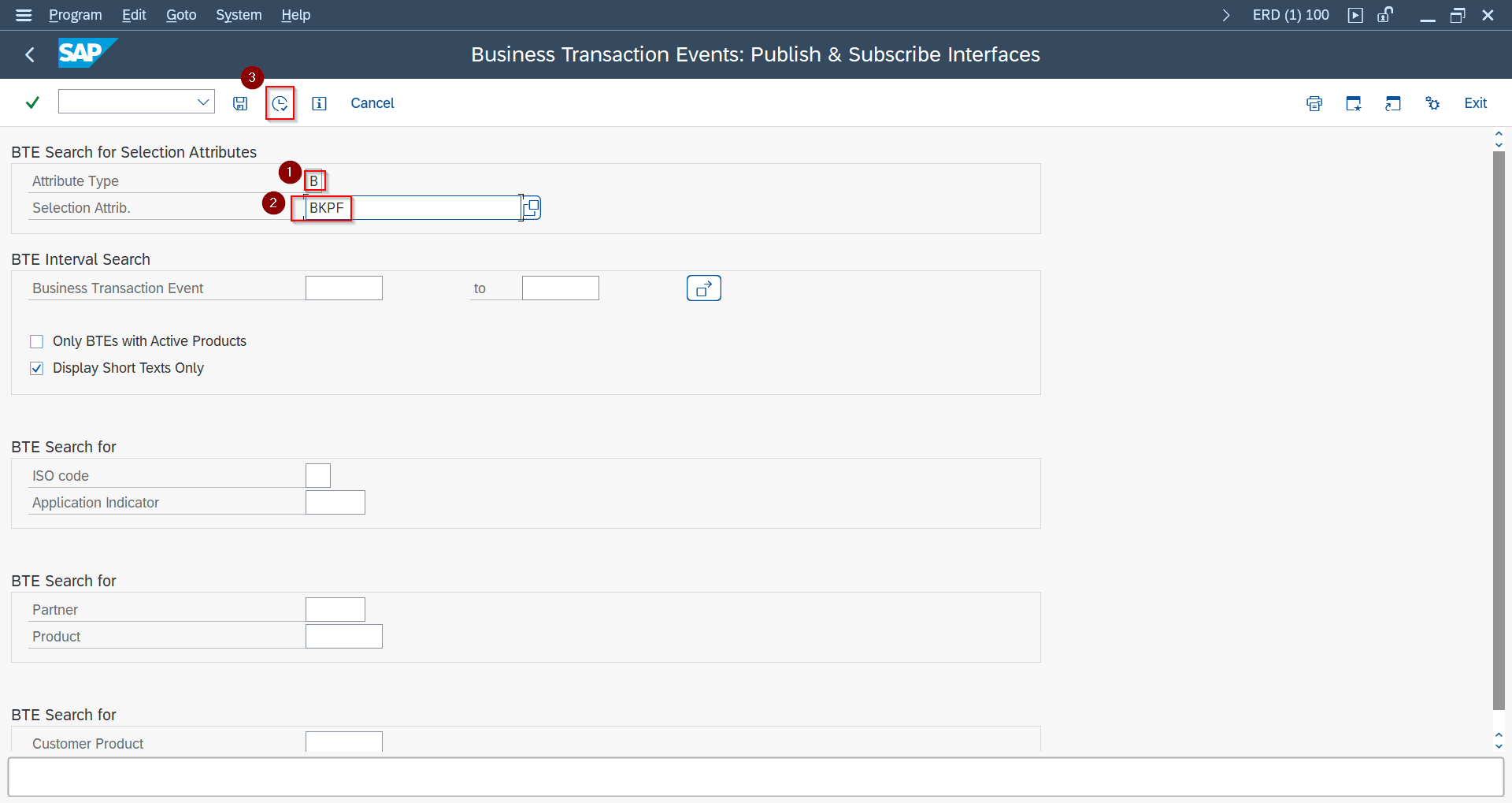 FIBF BTE search results filtered for object BKPF