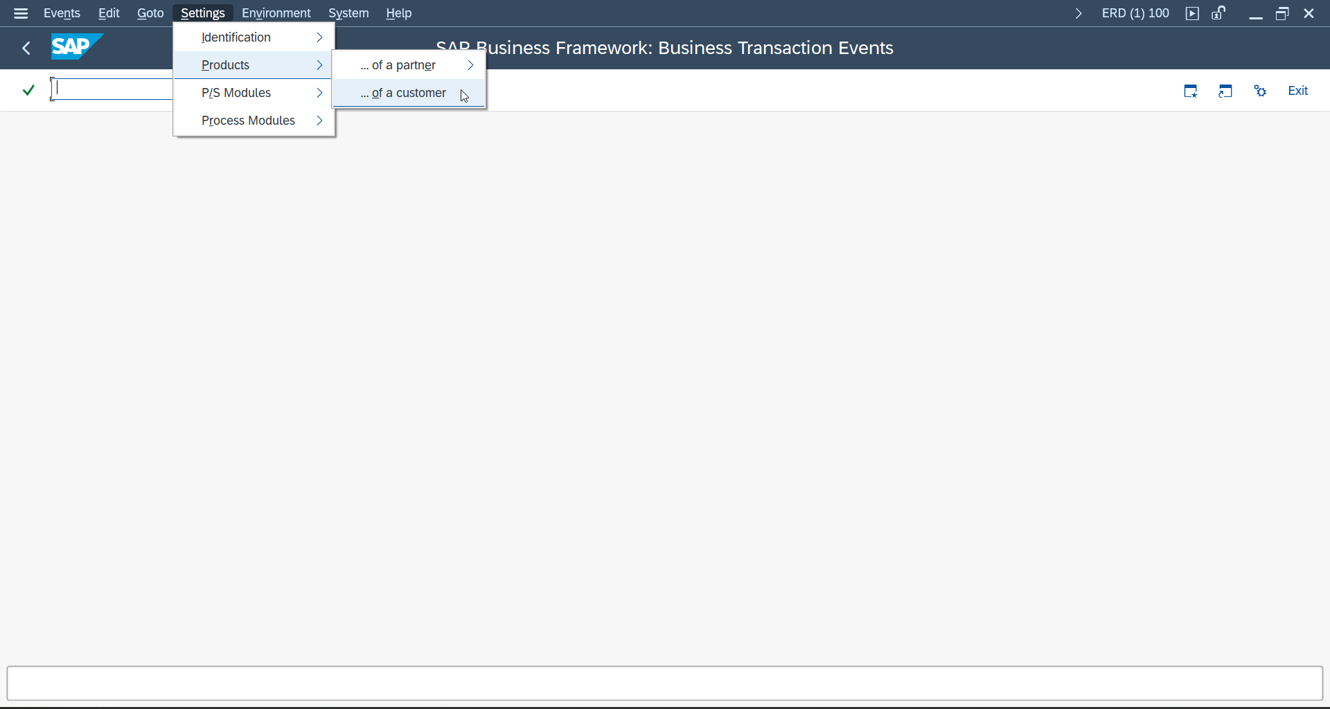FIBF Settings Products, creating a new BTE product