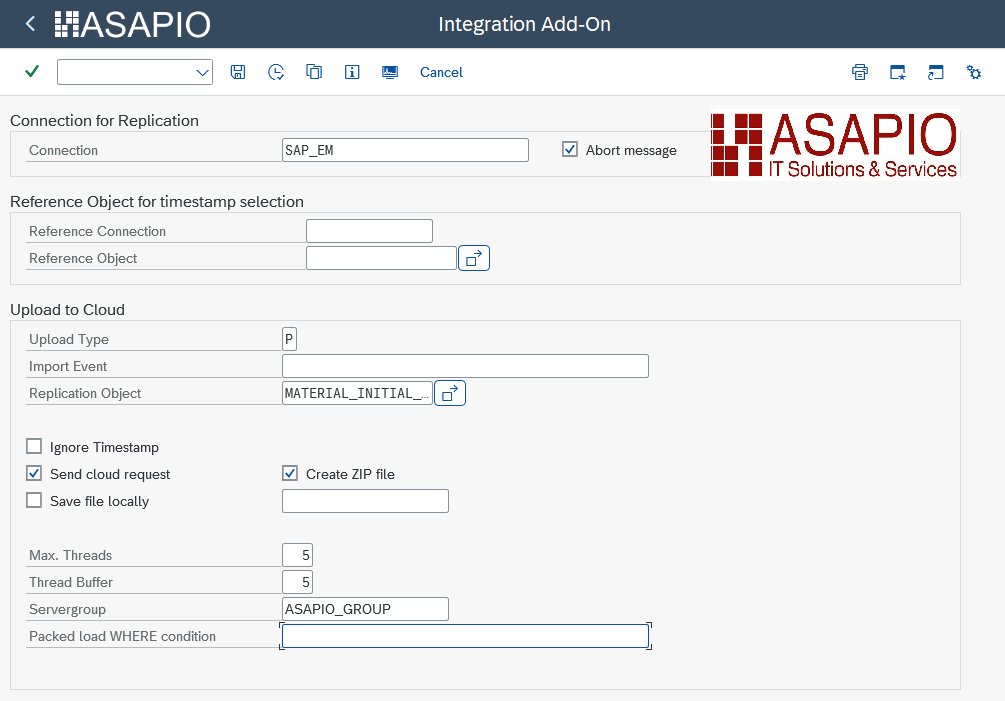 ACI Max Threads Thread Buffer and WHERE condition options release 9.32504
