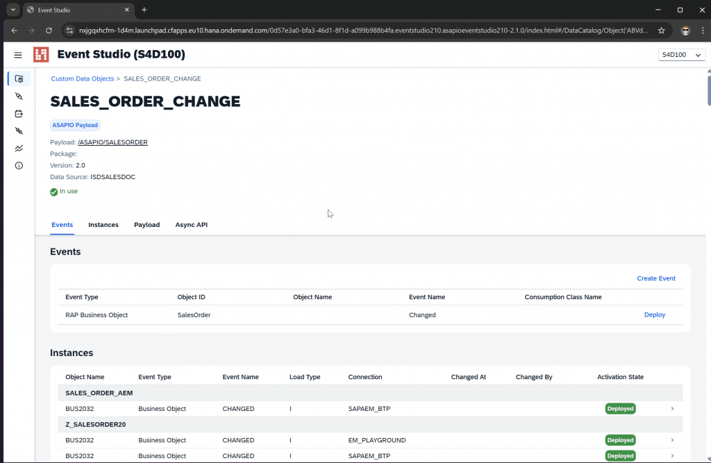 ASAPIO Event Studio &ndash; custom data objects