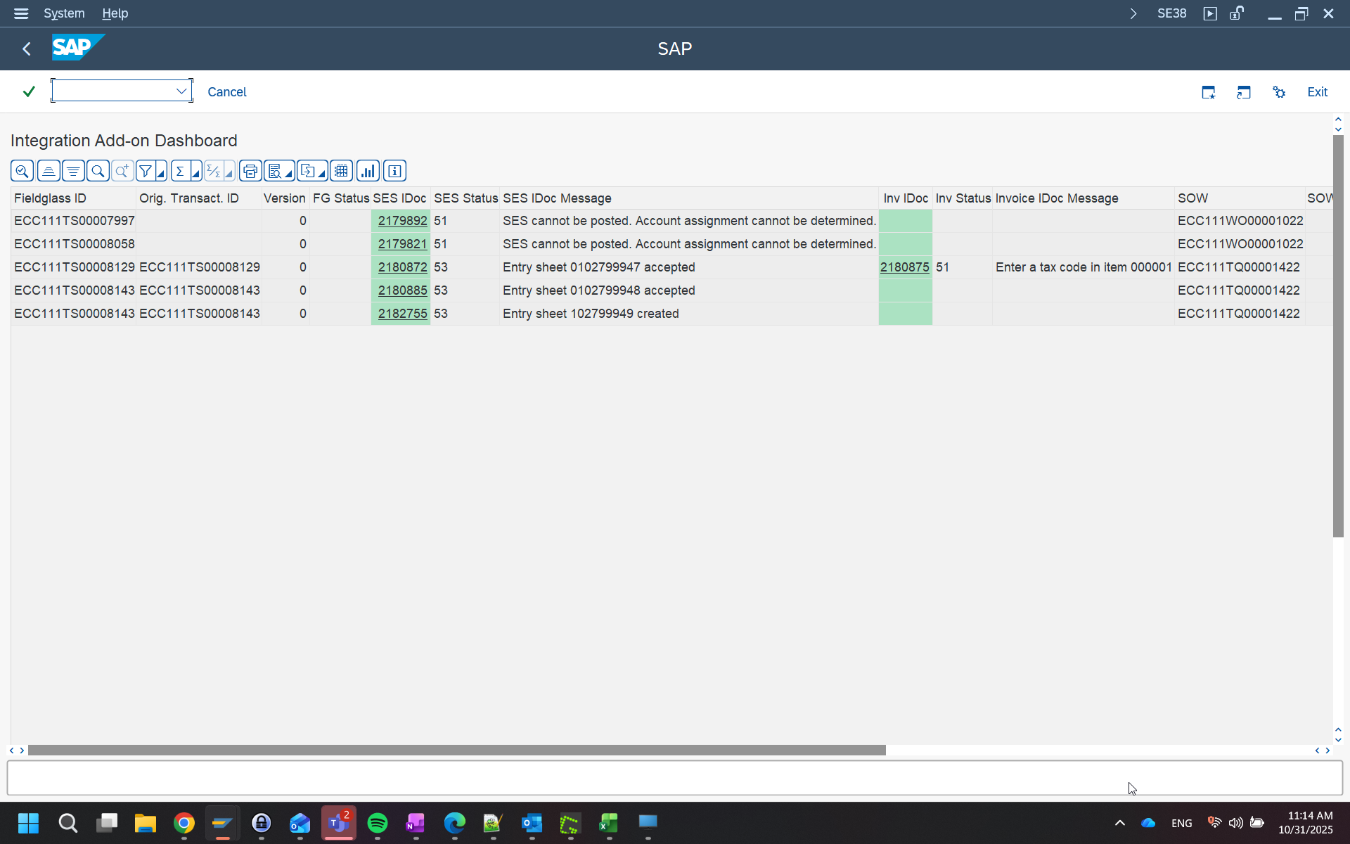 SAP Fieldglass Integration Add-on SP12 – October 2025 Release